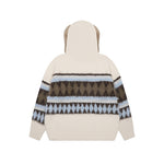 條紋連帽針織衫