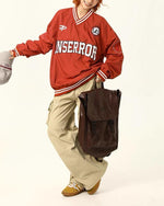 美式復古字母長袖