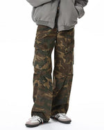 復古水洗做舊迷彩工裝褲