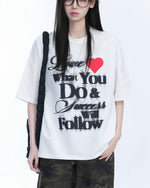 라운드넥 하트 반팔