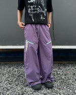 Panelled straight-leg casual trousers