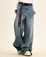 復古水洗牛仔褲