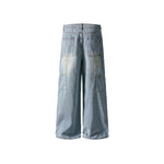 做舊破洞牛仔長褲