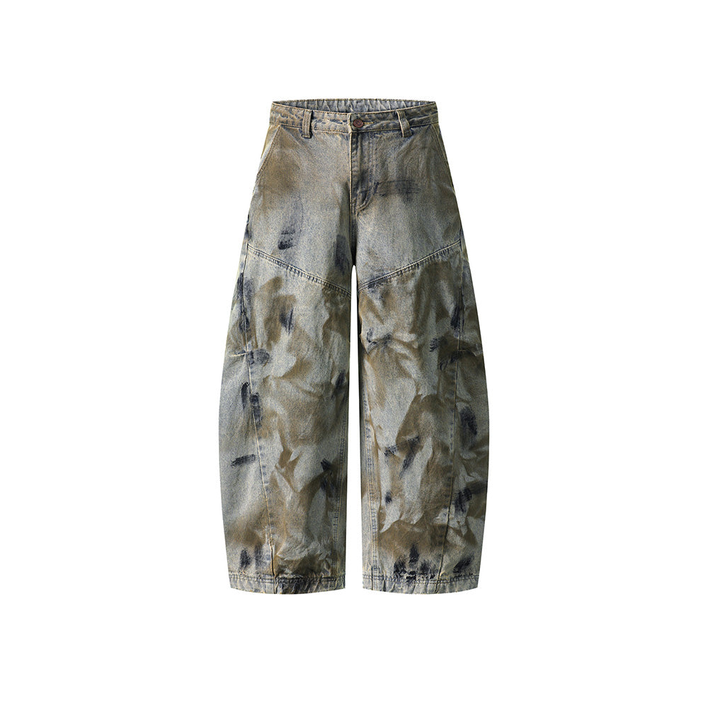 Heavy duty wide-leg jeans