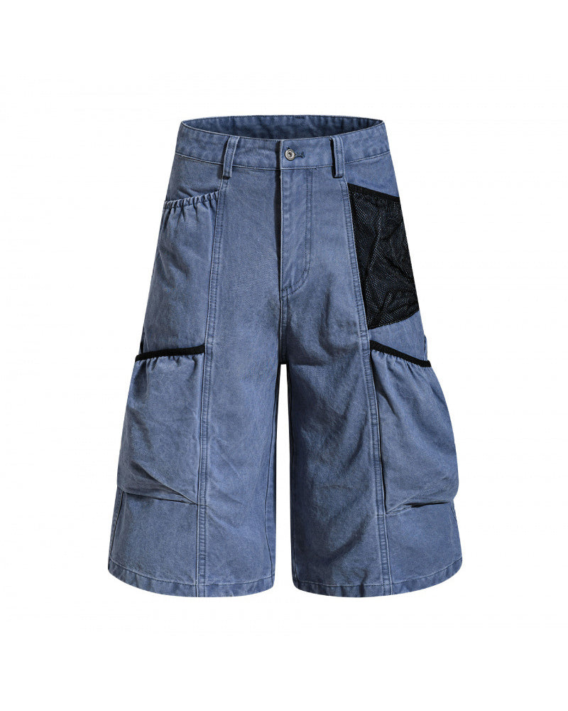 Patchwork casual five-point shorts