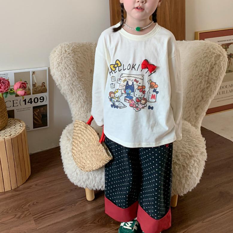 Cute knitted top and pants set