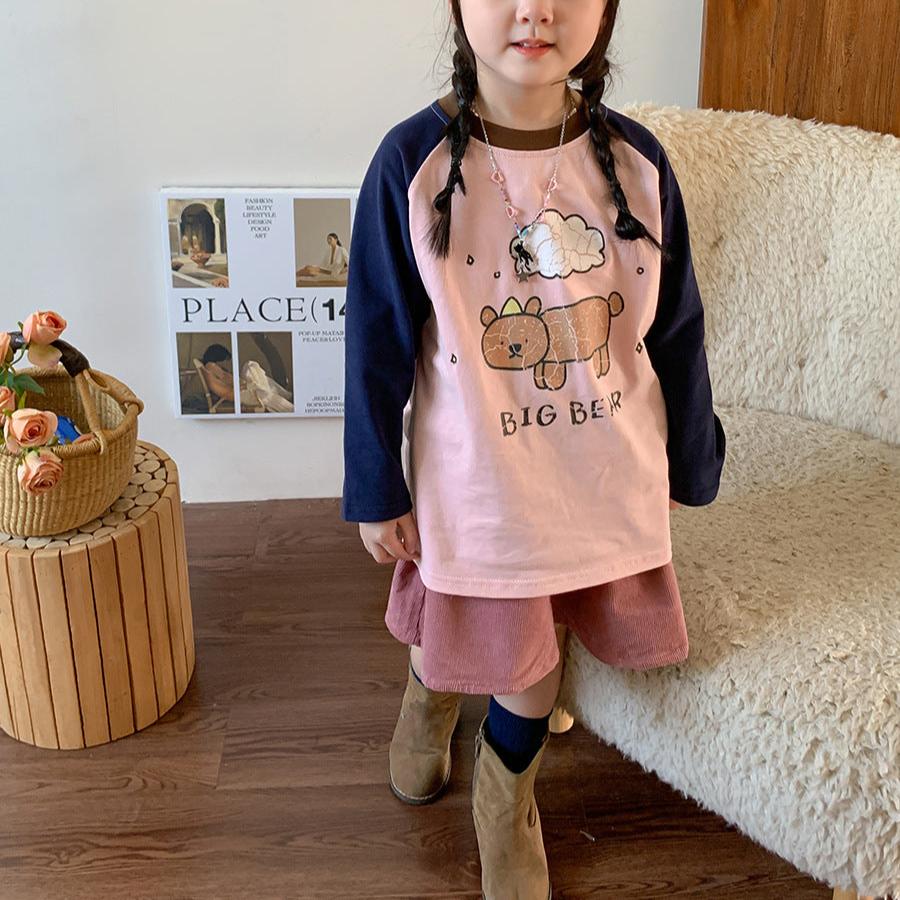 귀여운 컬러블록 긴소매