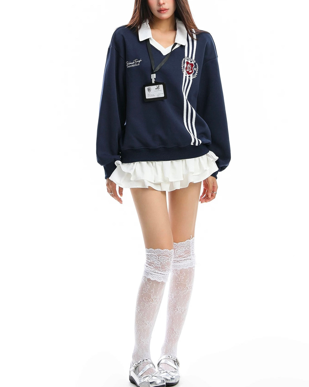 假兩件學院風衛衣