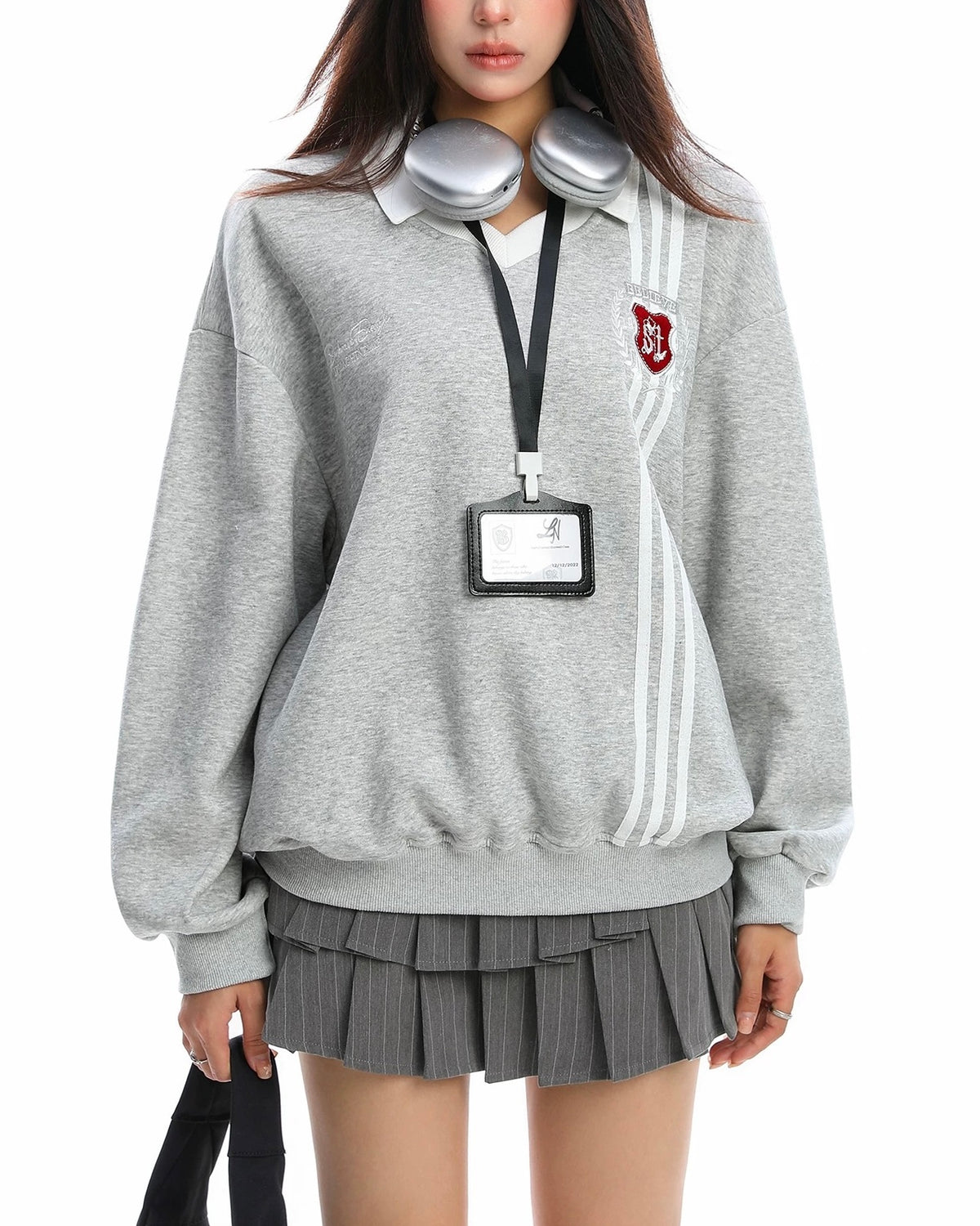 假兩件學院風衛衣