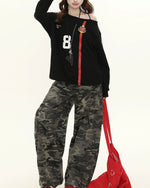 Retro contrast long sleeves