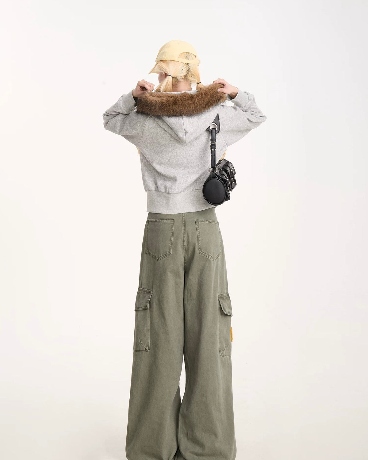 Retro hooded sweatshirt jacket