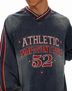 復古水洗刺綉牛仔衛衣