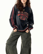 復古水洗刺綉牛仔衛衣