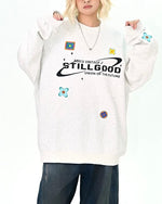 刺綉小花百搭衛衣