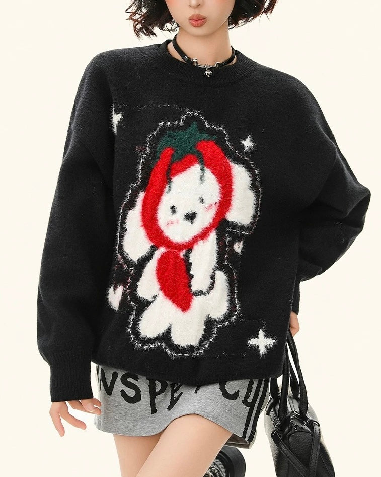 可愛小狗百搭針織衫