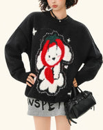 可愛小狗百搭針織衫