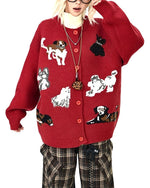 趣味卡通小狗針織衫