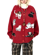 趣味卡通小狗針織衫