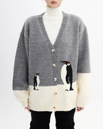 企鵝提花情侶外套