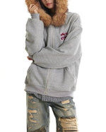 Vintage zipper embroidered jacket