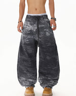 camouflage paneled overalls