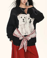 퍼피 오프숄더 긴팔 스웨트셔츠(여성용)