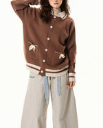 蝴蝶結針織外套