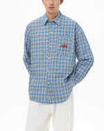 별 자수 캐주얼 긴팔 셔츠