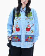 레트로 펀 긴팔 셔츠