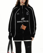 모터사이클 스타일 카디건 스웨터