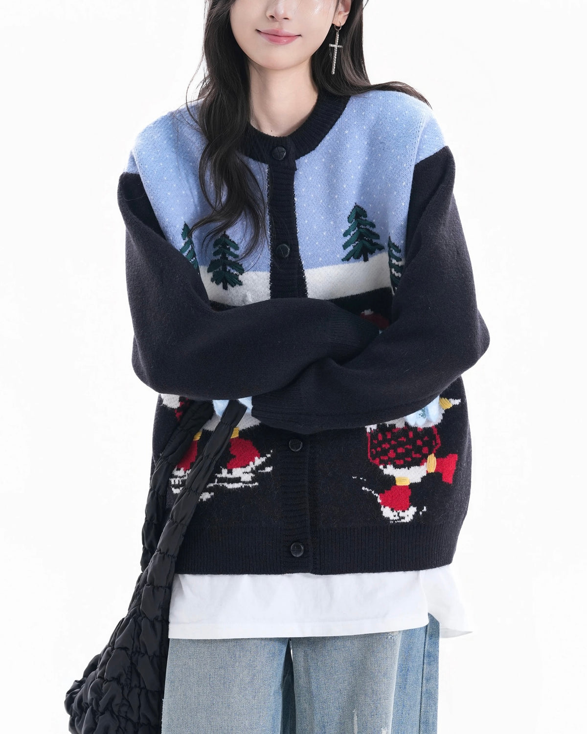 재미있는 만화 자카드 스웨터