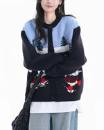 재미있는 만화 자카드 스웨터