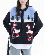 재미있는 만화 자카드 스웨터