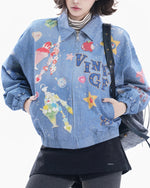 趣味創意印花外套