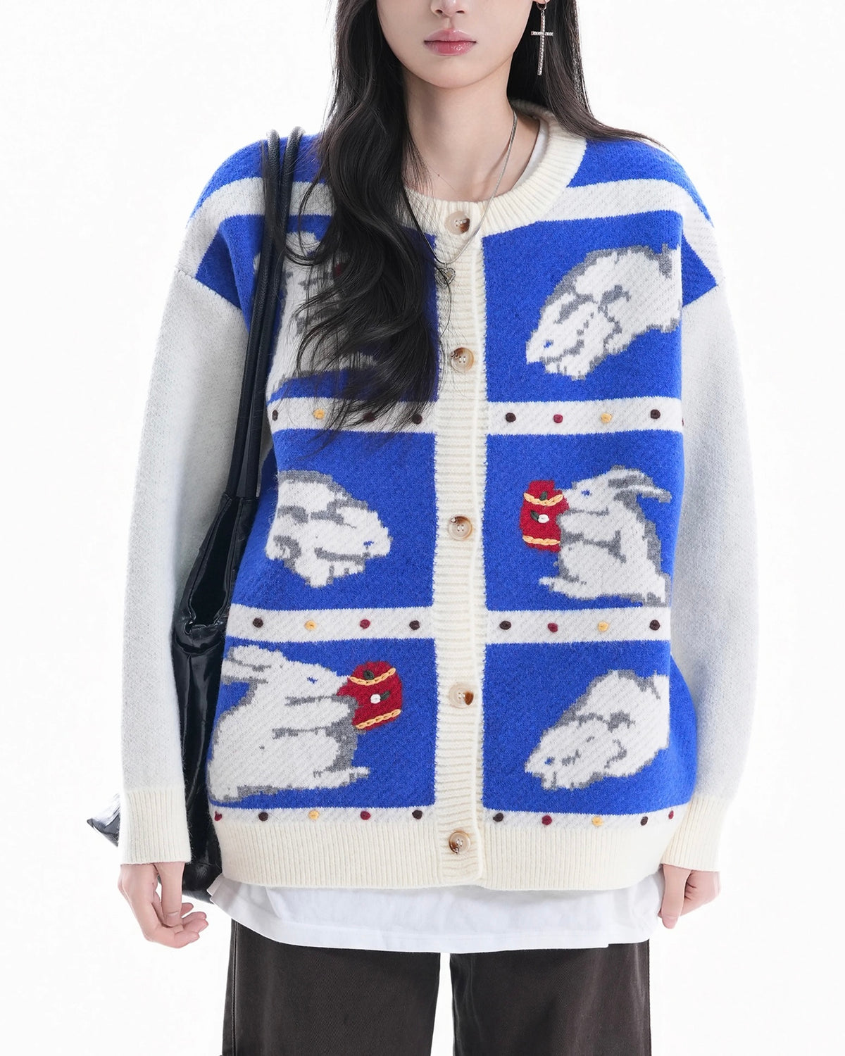 復古趣味小兔子毛衣