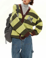 復古條紋針織衫