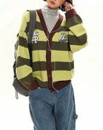 復古條紋針織衫