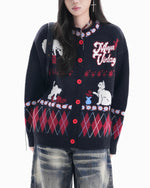 趣味卡通針織衫