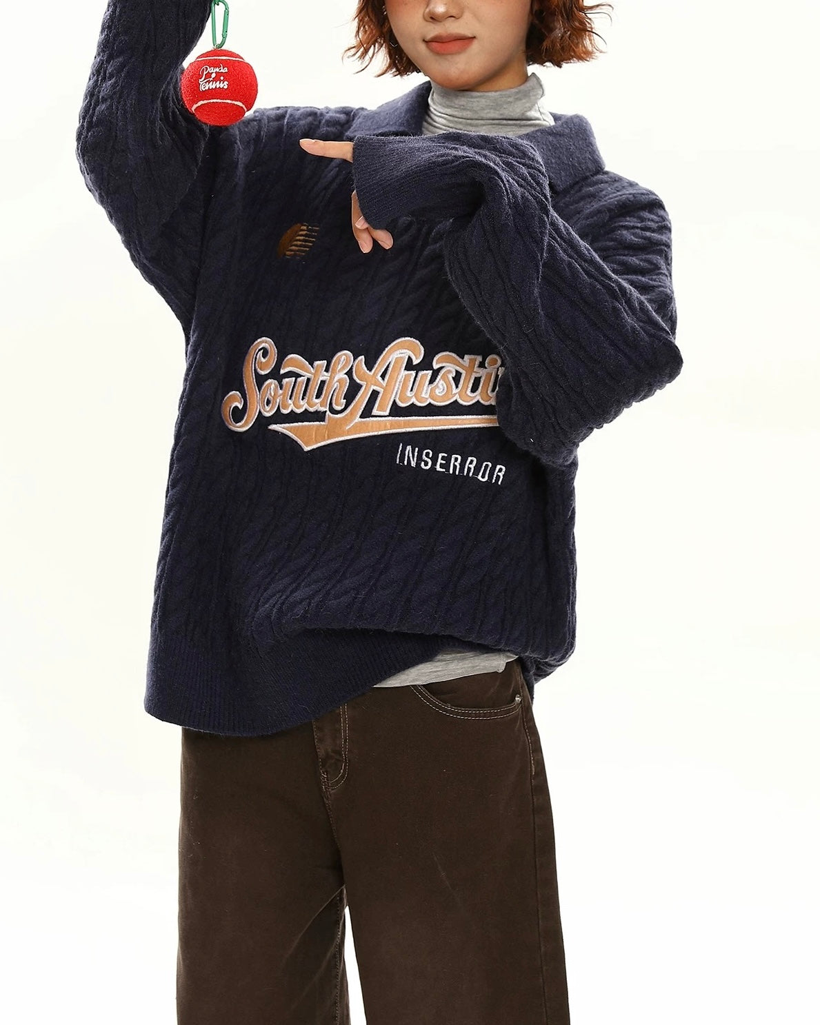 復古刺綉休閑毛衣