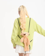 雙肩包玩偶情侶針織衫