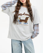 臘腸小狗假兩件長袖