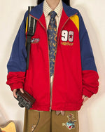 레트로 자수 패치워크 재킷