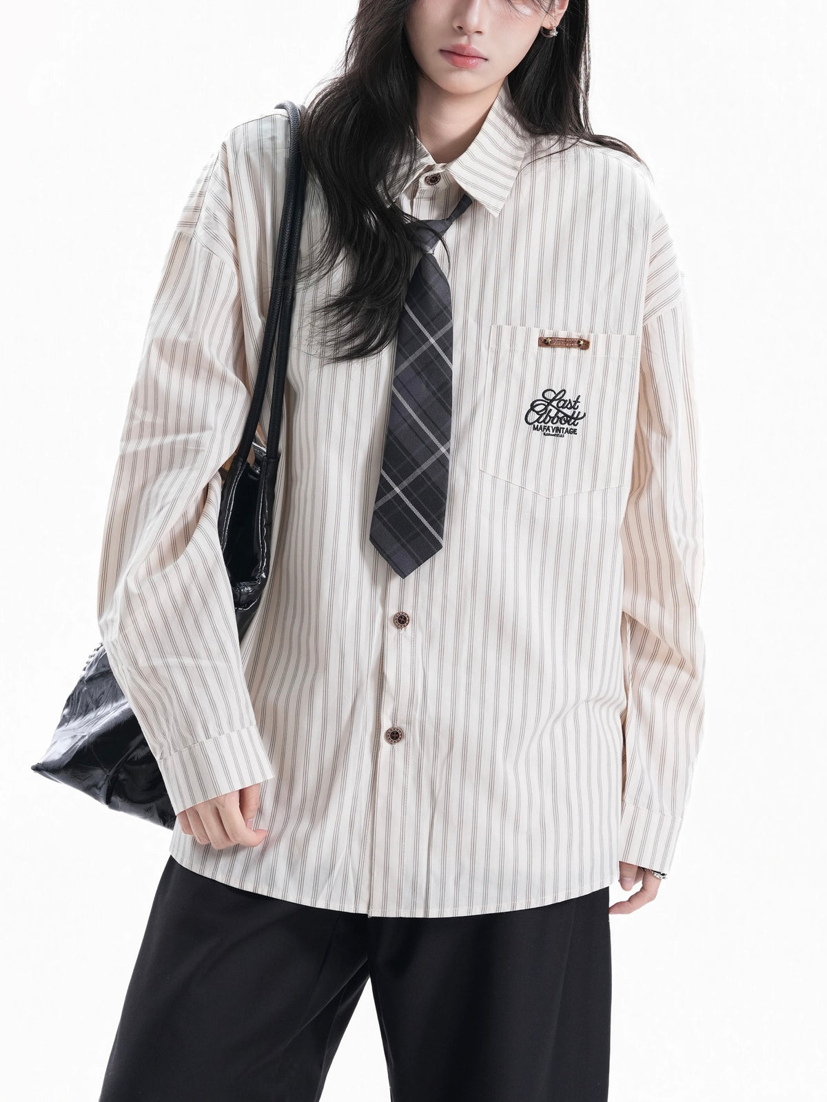 vintage striped long sleeve shirt