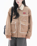 Retro letter embroidered jacket