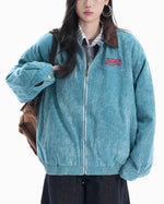 Retro patchwork letter jacket