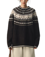 復古提花針織衫