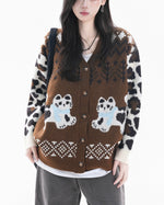 復古趣味小貓咪毛衣