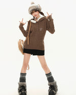 Embroidered hooded sweater (women's)