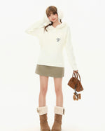 Embroidered hooded sweater (women's)