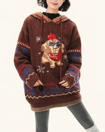 Retro puppy knit sweater